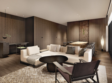 Living Room in 4 BHK Apartment at Krisumi Waterside Residences, Sector 36a – for Sale