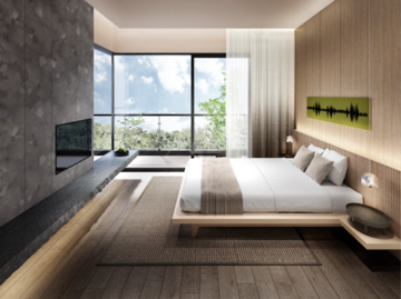 Bedroom in 4 BHK Apartment at Krisumi Waterside Residences, Sector 36a – for Sale