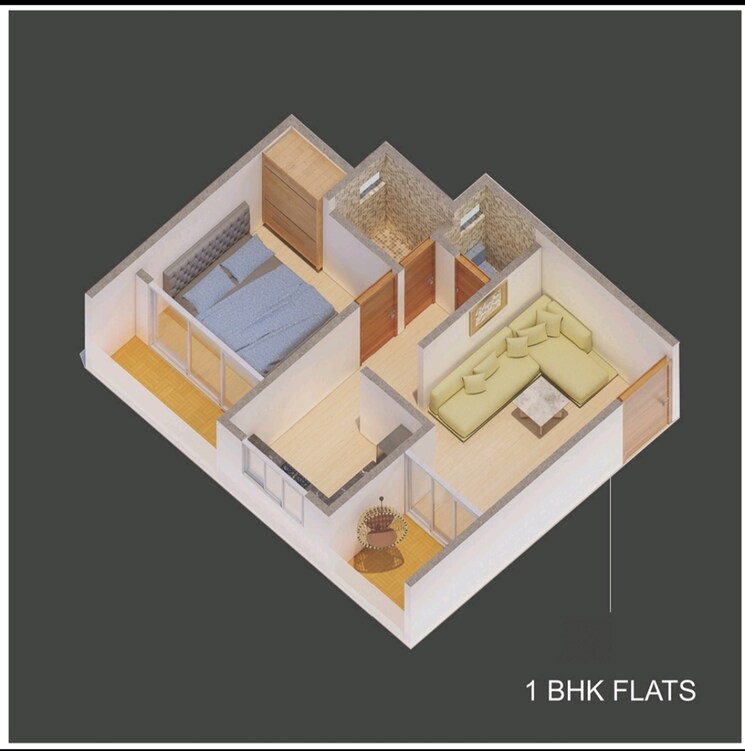 Floor Plan, shree-morya-sports-city 1 Bedroom 456 Sq.Ft. Apartment In Kalher Thane 7314469
