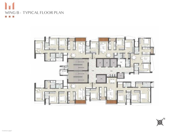 Floor Plan, kalpataru-magnus 3 Bedroom 1321 Sq.Ft. Apartment In Bandra East Mumbai 7315156