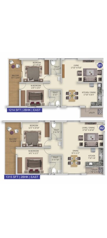 Floor Plan in 2 BHK Apartment at Tellapur – for Sale