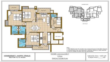 Floor Plan in 3.5 BHK Apartment at ATS Nobility, Sector 4 Greater Noida – for Sale