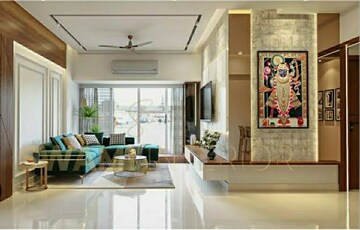 Living Room in 4 BHK Apartment at Oberoi Realty Esquire, Goregaon East – for Sale