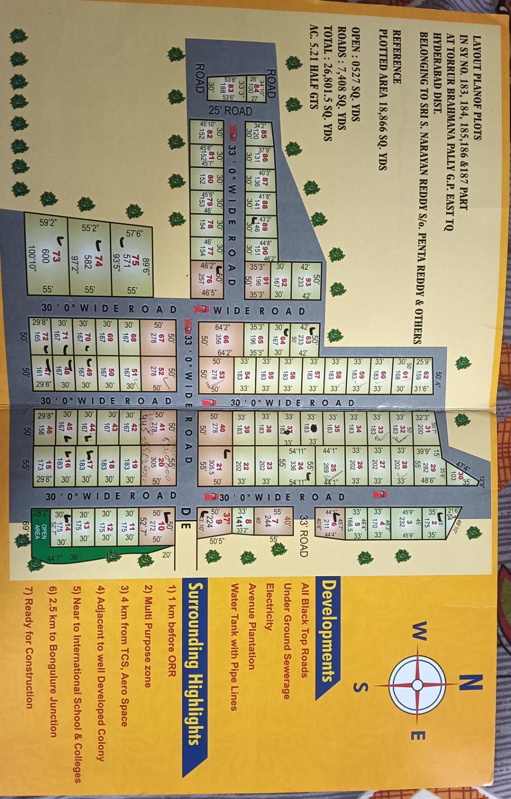 Plot For Resale in Sri SS Adithi Adibatla Hyderabad  7324604