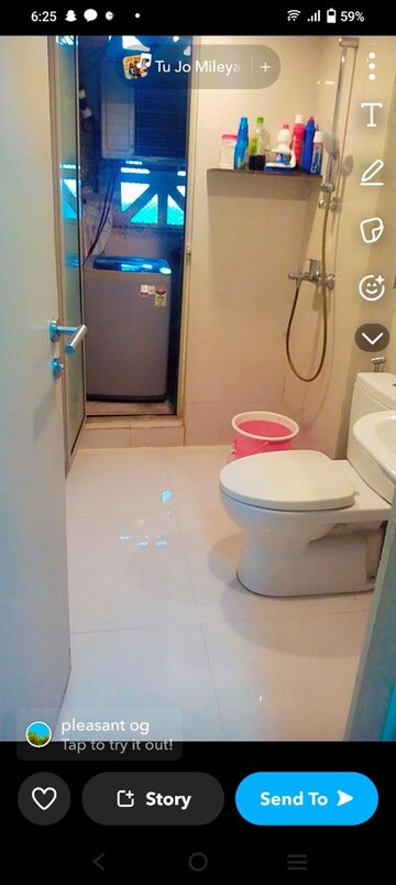 Bathroom in 1.5 BHK Apartment at Hiranandani The Walk, Ghodbunder Road – for Sale
