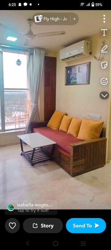 Living Room in 1.5 BHK Apartment at Hiranandani The Walk, Ghodbunder Road – for Sale