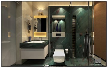 Attached Bathroom in 6 BHK Apartment at Oberoi Realty Exquisite, Goregaon East – for Sale