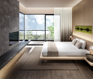 Bedroom in 3.5 BHK Apartment at Krisumi Waterside Residences, Sector 36a – for Sale