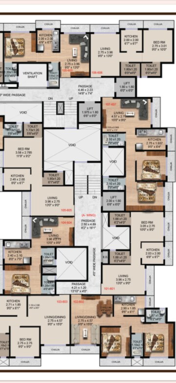 Floor Plan in 2 BHK Apartment at Kharghar – for Sale