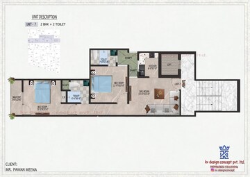 Floor Plan in 3 BHK Builder Floor at Chattarpur – for Sale