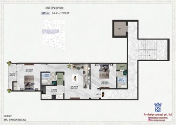 Floor Plan in 3 BHK Builder Floor at Chattarpur – for Sale