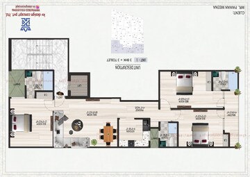 Floor Plan in 3 BHK Builder Floor at Chattarpur – for Sale