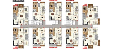 Floor Plan in 3 BHK Apartment at Bachupally – for Sale