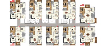 Floor Plan in 3 BHK Apartment at Bachupally – for Sale