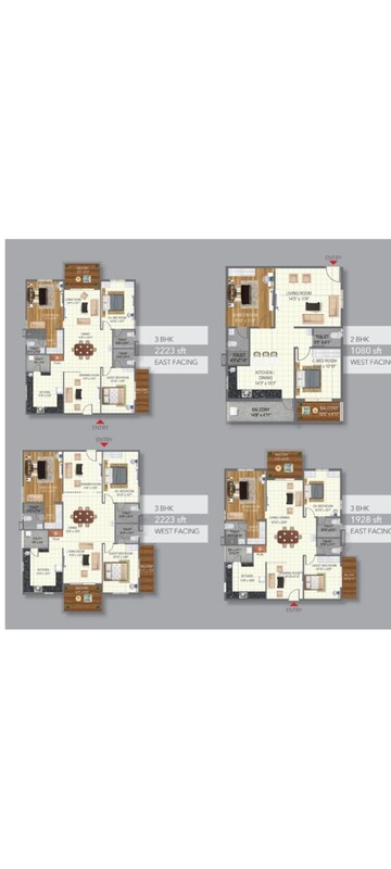 Floor Plan in 3 BHK Apartment at Bachupally – for Sale