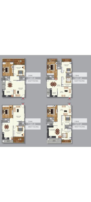 Floor Plan in 3 BHK Apartment at Bachupally – for Sale