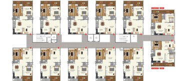 Floor Plan in 3 BHK Apartment at Bachupally – for Sale
