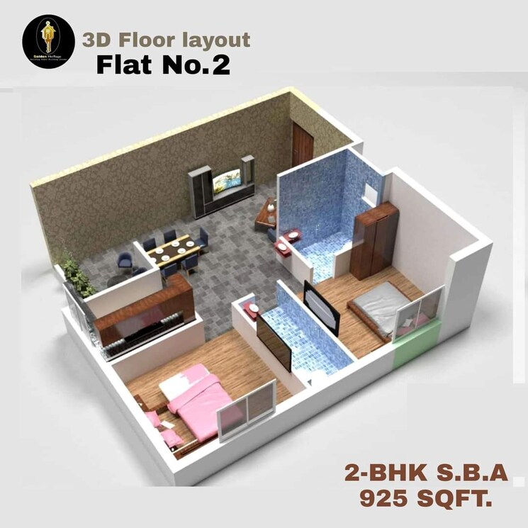Floor Plan, adityapur 2 Bedroom 925 Sq.Ft. Apartment In Adityapur Jamshedpur 7336046