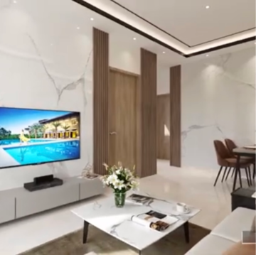 Living Room in 3 BHK Apartment at Lodha Amara, Sandoz Baug – for Sale