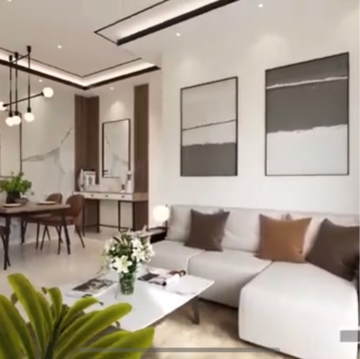 Living Room in 3 BHK Apartment at Lodha Amara, Sandoz Baug – for Sale