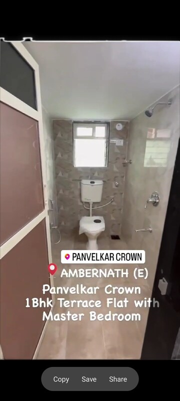 Bathroom in 1 BHK Apartment at Panvelkar Crown, Ambernath – for Sale
