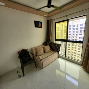 Living Room in 1.5 BHK Apartment at Runwal Gardens Phase I, Kalyan Shilphata Road – for Sale