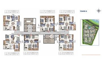Floor Plan in 2.5 BHK Apartment at Candeur Lakescape, Kondapur – for Sale