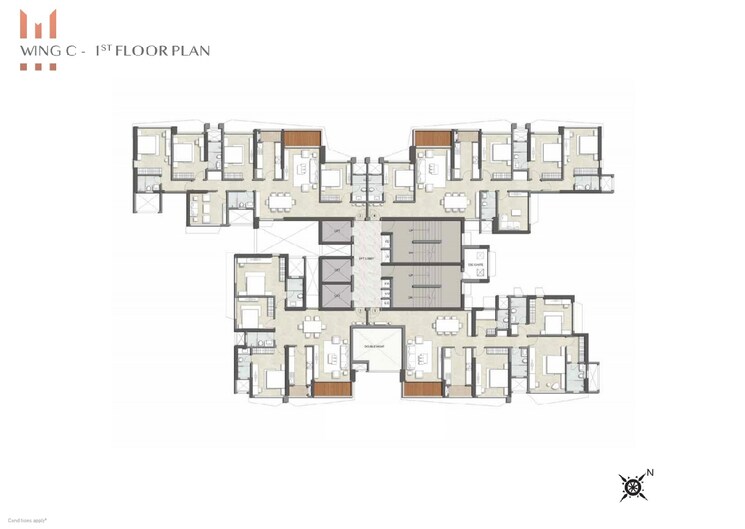 Floor Plan, kalpataru-magnus 4 Bedroom 1945 Sq.Ft. Apartment In Bandra East Mumbai 7347640