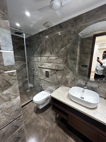 Bathroom in 3 BHK Builder Floor at New Rajinder Nagar – for Sale