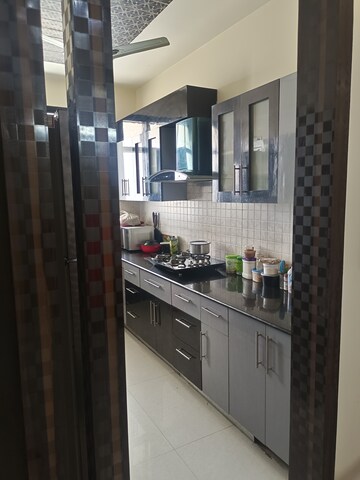 Kitchen in 3 BHK Apartment at Golden Sand Apartments, Dhakoli Village – for Sale