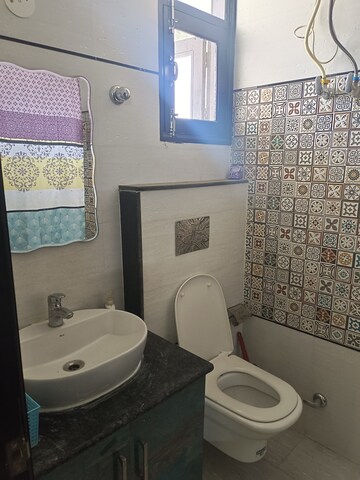 Bathroom in 3 BHK Apartment at Golden Sand Apartments, Dhakoli Village – for Sale
