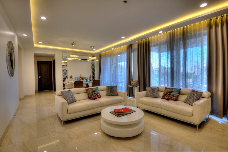 Living Room, capricorn-one-green-park 4 Bedroom 1942 Sq.Ft. Apartment In Kondhwa Pune 7352301