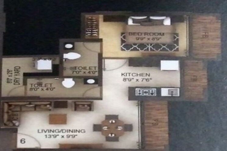 Floor Plan, and-agasan-phase-iii 1 Bedroom 404 Sq.Ft. Apartment In Diva Thane 7353653