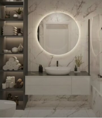 Bathroom in 2 BHK Apartment at Mahavir Enclave 1 – for Sale