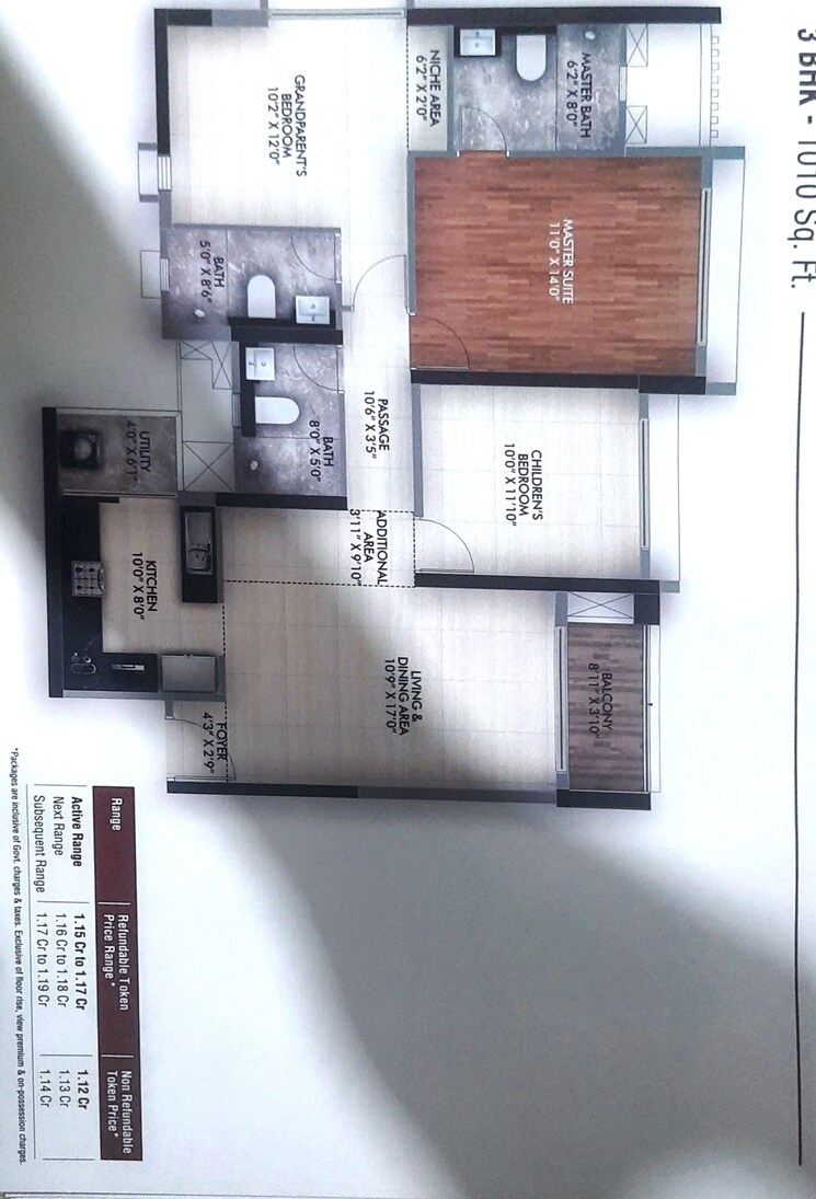 Floor Plan, gera-winds-of-joy 3 Bedroom 900 Sq.Ft. Apartment In Hinjewadi Pune 7355397