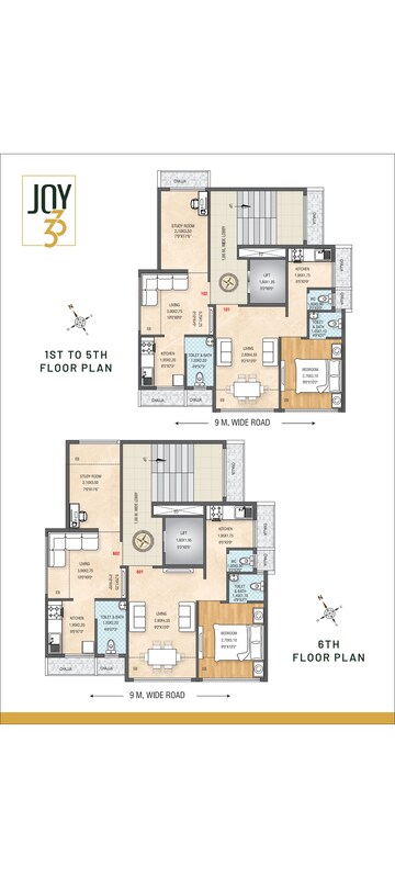 Floor Plan in 1 BHK Apartment at Nanak Joy Aura, Ulwe Sector 25a – for Sale