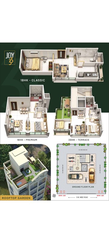 Floor Plan in 1 BHK Apartment at Nanak Joy Aura, Ulwe Sector 25a – for Sale