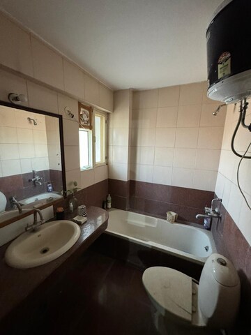 Bathroom in 3.5 BHK Apartment at Sandwoods Spangle Heights, Dhakoli Village – for Sale