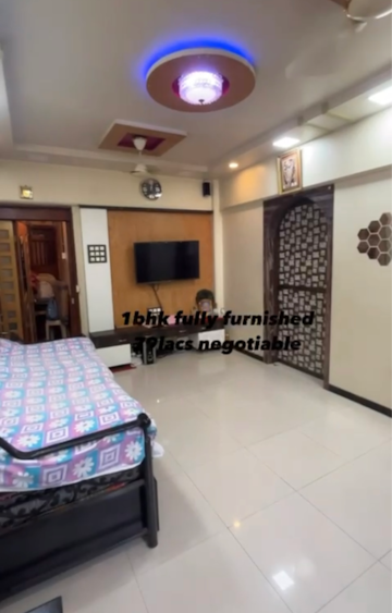 Living Room in 1 BHK Apartment at Jesal Park, Bandarwadi – for Sale