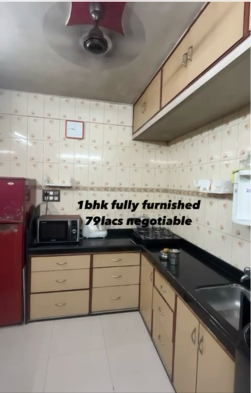 Kitchen in 1 BHK Apartment at Jesal Park, Bandarwadi – for Sale