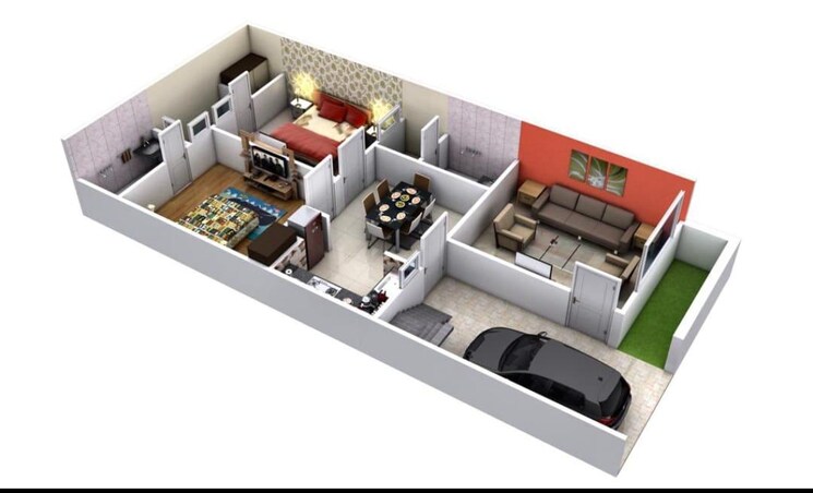 Floor Plan, faizabad road 2 Bedroom 1250 Sq.Ft. Independent House In Faizabad Road Lucknow 7365535