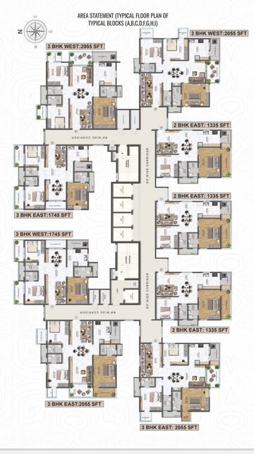 Floor Plan in 3 BHK Apartment at Ameenpur – for Sale