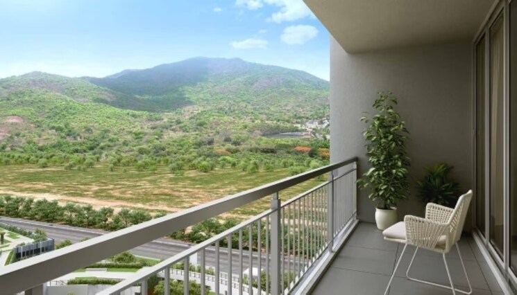 Balcony, godrej-emerald 2 Bedroom 1100 Sq.Ft. Apartment In Ghodbunder Road Thane 7370342