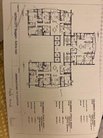 Floor Plan in 4 BHK Apartment at Vatika City, Sector 49 – for Sale