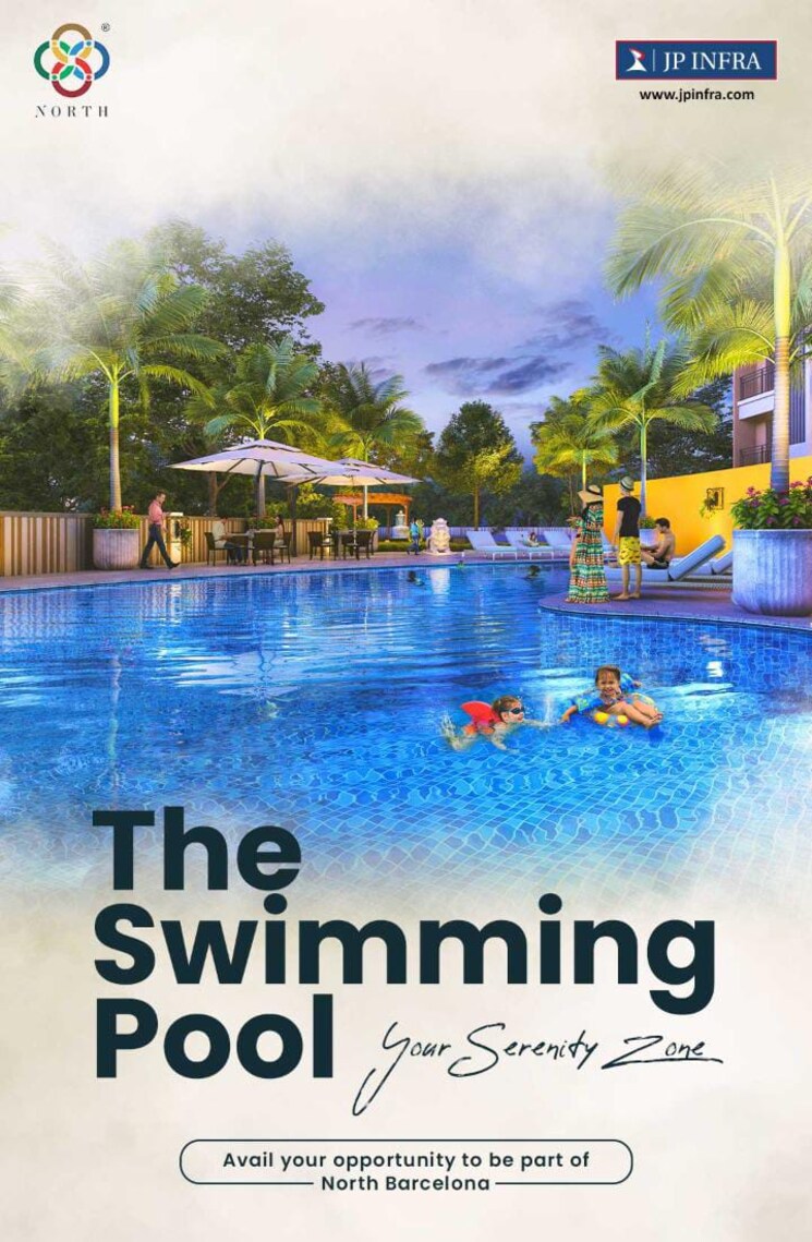 Swimming Pool, jp-north-barcelona 3 Bedroom 1040 Sq.Ft. Apartment In Mira Road Thane 7371482