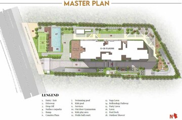 Master Plan in 4 BHK Apartment at Prestige Camden Gardens, Thanisandra Main Road – for Sale