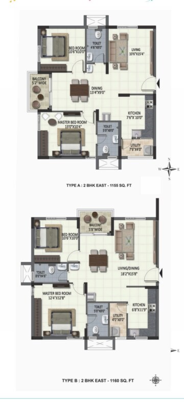 Floor Plan in 2 BHK Apartment at Bachupally – for Sale
