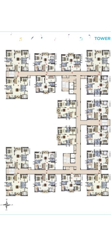 Floor Plan in 2 BHK Apartment at Bachupally – for Sale
