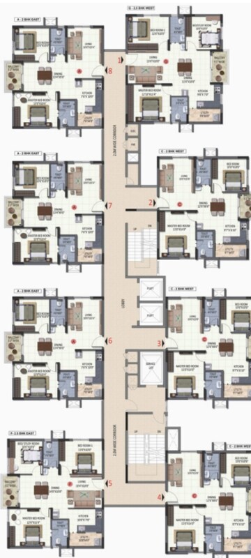Floor Plan in 2 BHK Apartment at Bachupally – for Sale