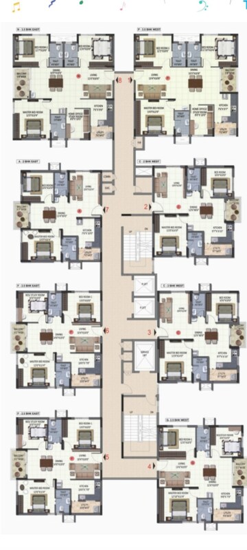 Floor Plan in 2.5 BHK Apartment at Pragathi Nagar – for Sale